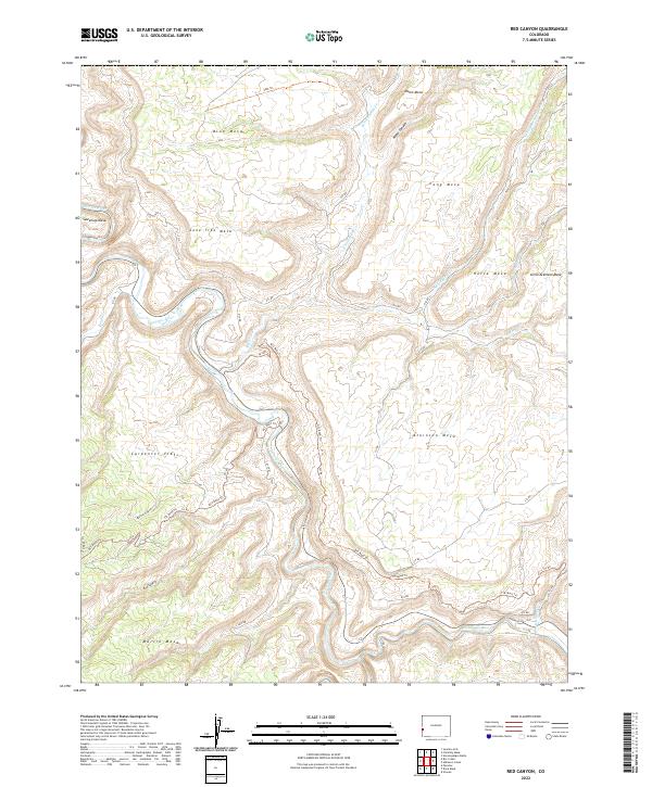 US Topo 7.5-minute map for Red Canyon CO