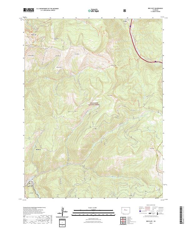 US Topo 7.5-minute map for Red Cliff CO