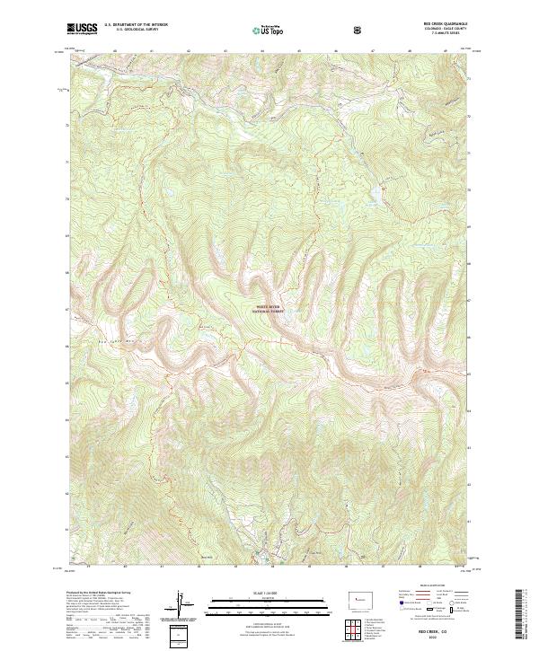 US Topo 7.5-minute map for Red Creek CO