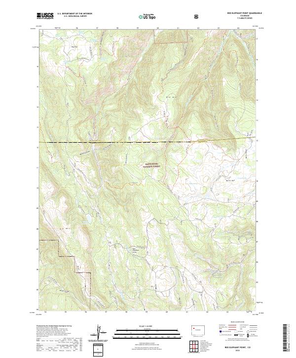 US Topo 7.5-minute map for Red Elephant Point CO