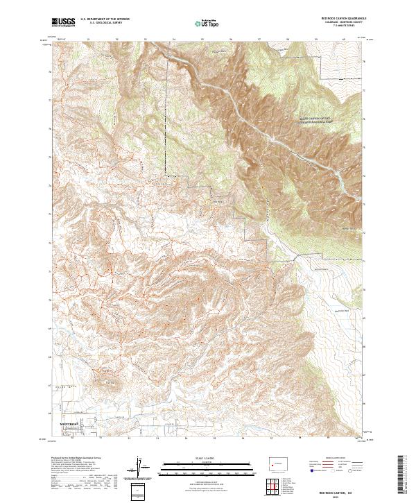 US Topo 7.5-minute map for Red Rock Canyon CO