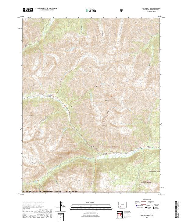 US Topo 7.5-minute map for Redcloud Peak CO