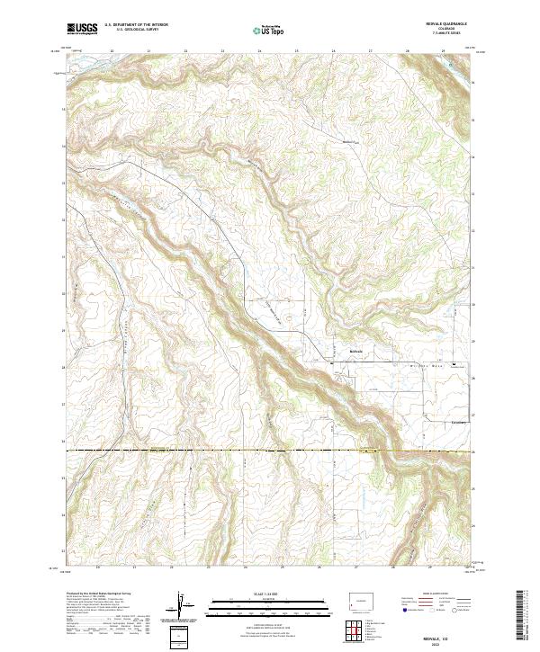 US Topo 7.5-minute map for Redvale CO – American Map Store