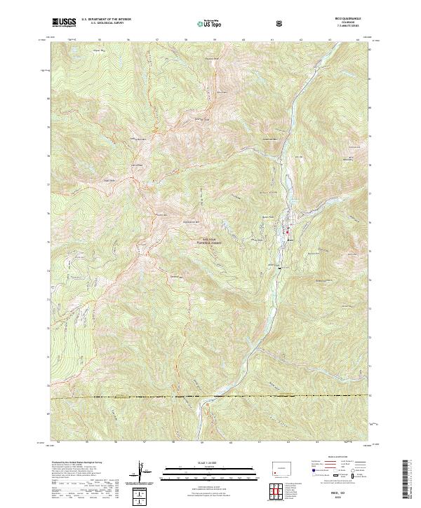 US Topo 7.5-minute map for Rico CO
