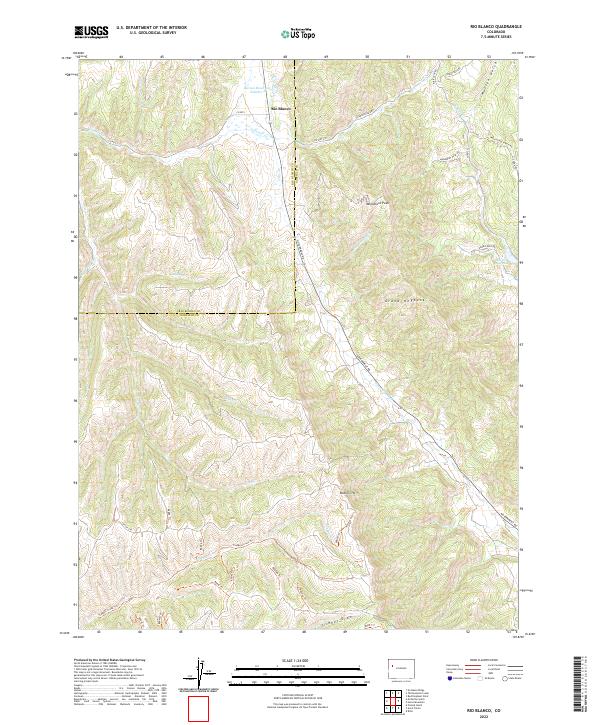 US Topo 7.5-minute map for Rio Blanco CO