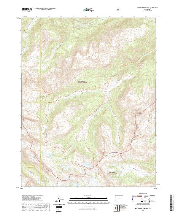 US Topo 7.5-minute map for Rio Grande Pyramid CO