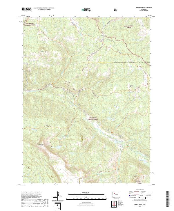 US Topo 7.5-minute map for Ripple Creek CO