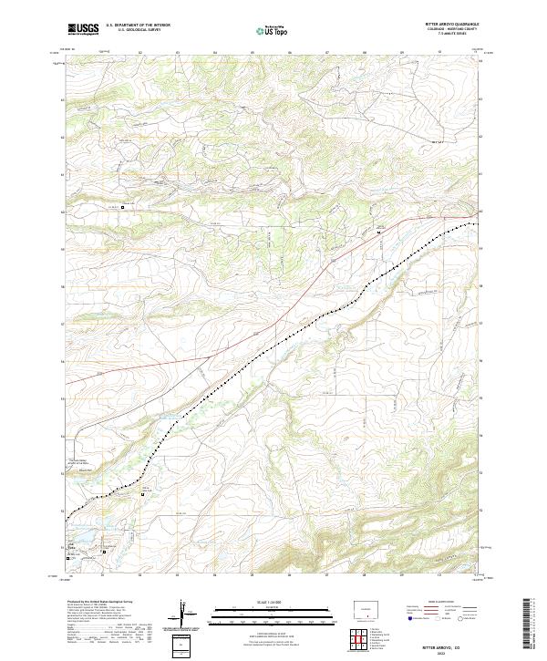 US Topo 7.5-minute map for Ritter Arroyo CO