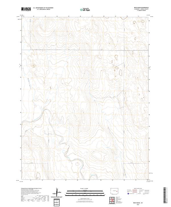 US Topo 7.5-minute map for Rock Basin CO