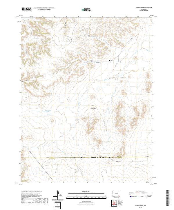 US Topo 7.5-minute map for Rock Canyon CO