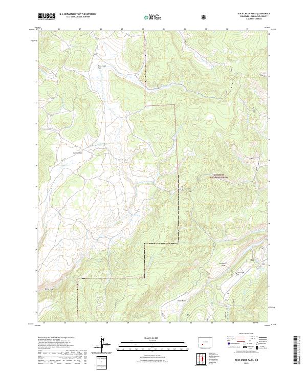 US Topo 7.5-minute map for Rock Creek Park CO