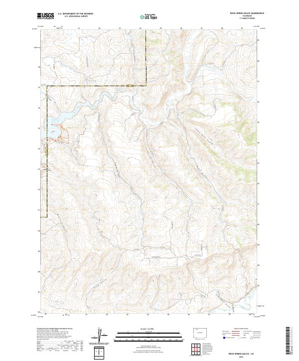 US Topo 7.5-minute map for Rock Spring Gulch CO