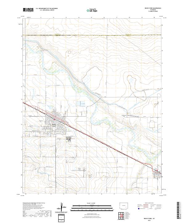 US Topo 7.5-minute map for Rocky Ford CO