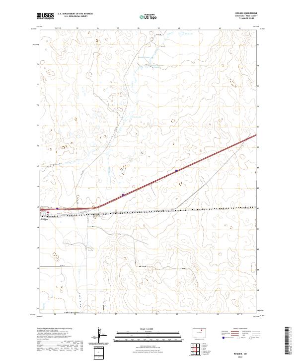 US Topo 7.5-minute map for Roggen CO