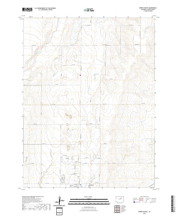 US Topo 7.5-minute map for Roper School CO