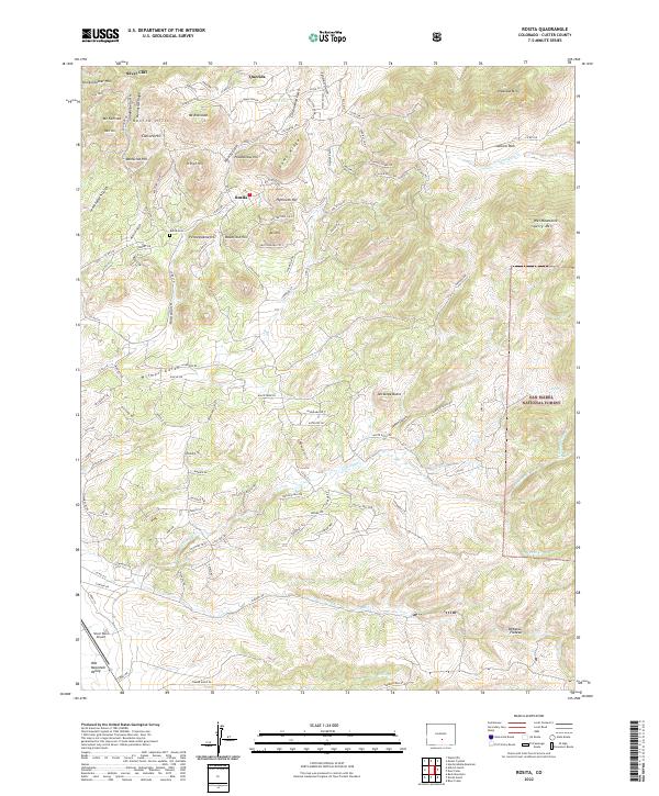 US Topo 7.5-minute map for Rosita CO