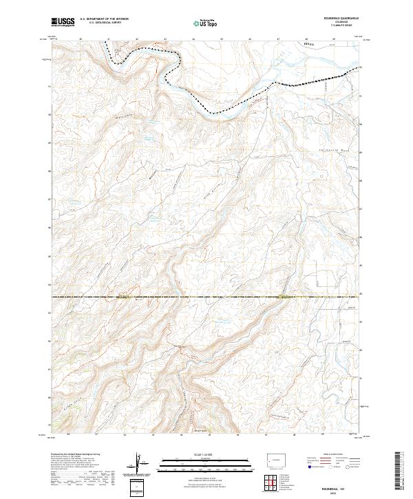 US Topo 7.5-minute map for Roubideau CO