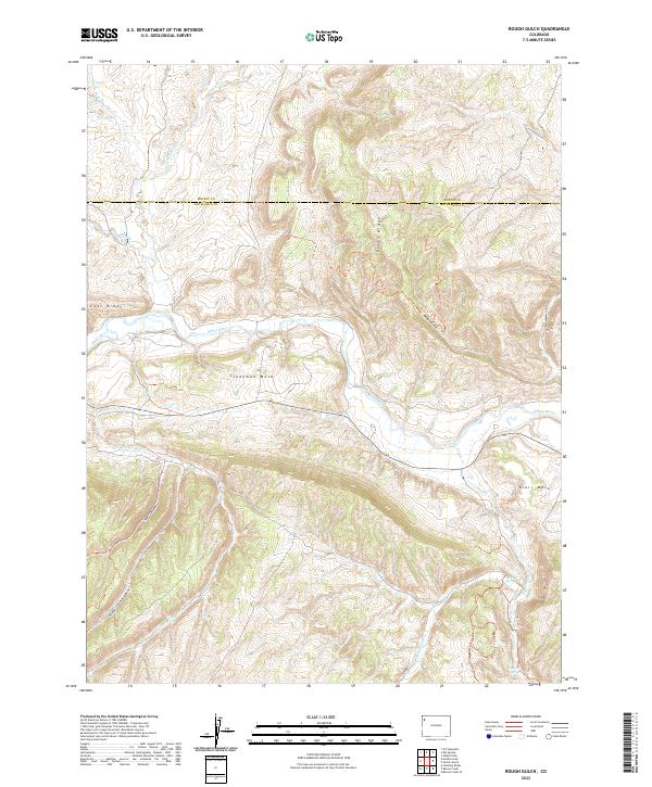 US Topo 7.5-minute map for Rough Gulch CO
