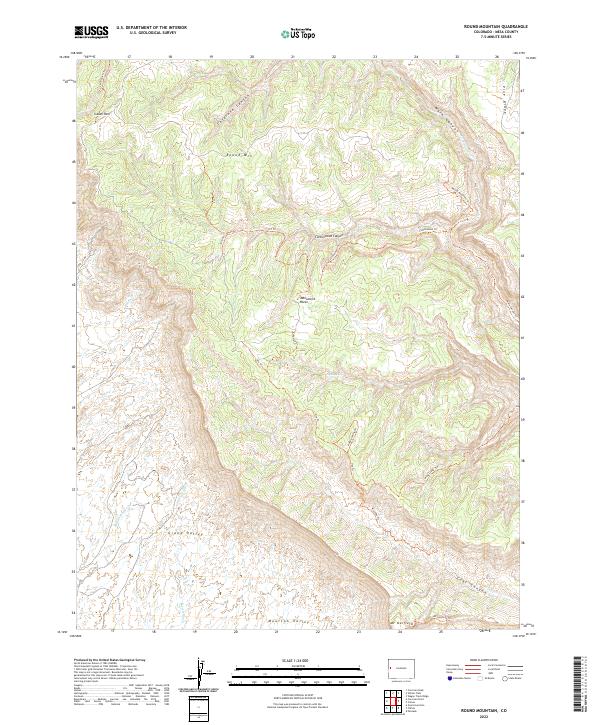 US Topo 7.5-minute map for Round Mountain CO