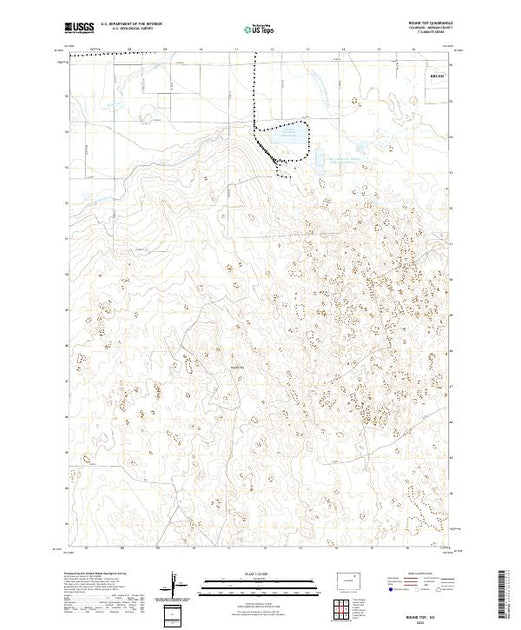 US Topo 7.5-minute map for Round Top CO – American Map Store