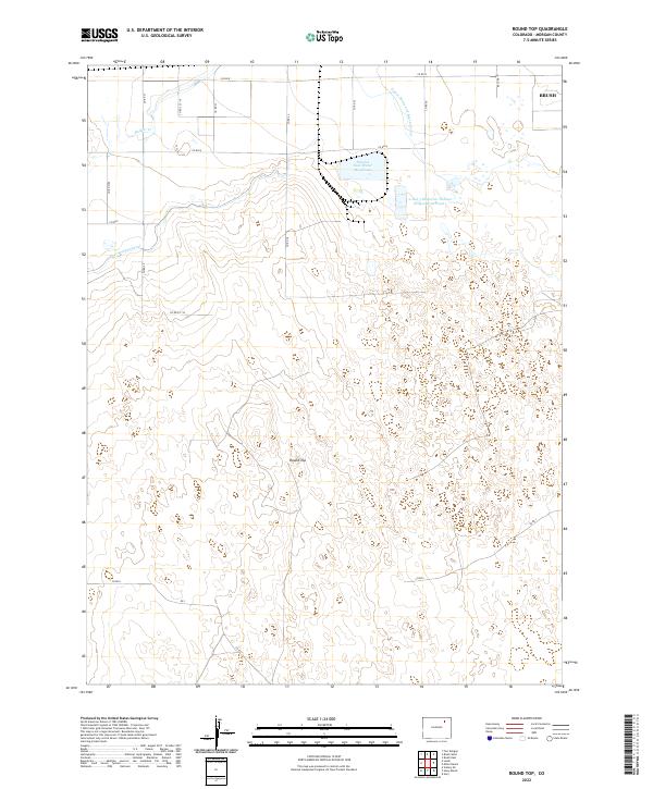 US Topo 7.5-minute map for Round Top CO