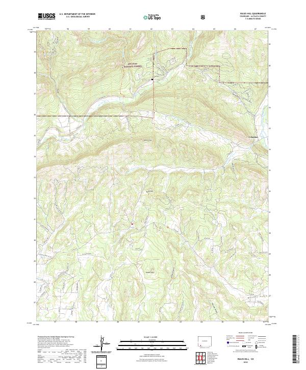 US Topo 7.5-minute map for Rules Hill CO