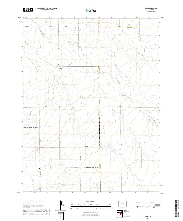 US Topo 7.5-minute map for Rush CO