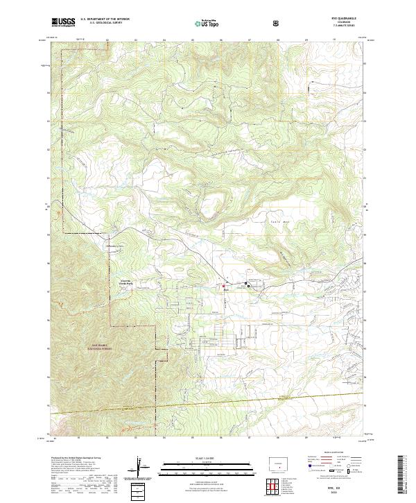 US Topo 7.5-minute map for Rye CO