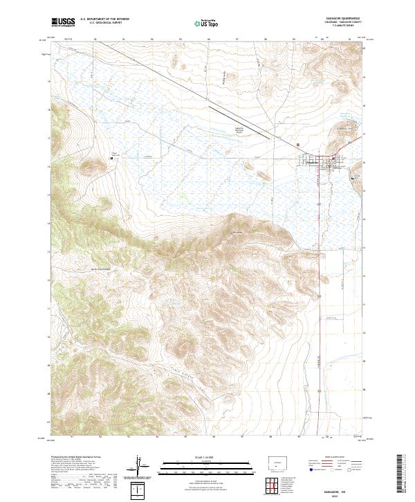 US Topo 7.5-minute map for Saguache CO
