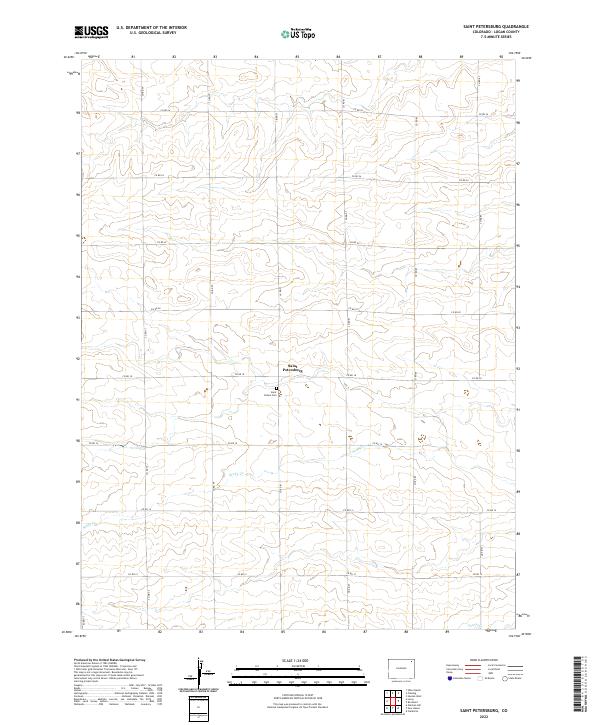 US Topo 7.5-minute map for Saint Petersburg CO