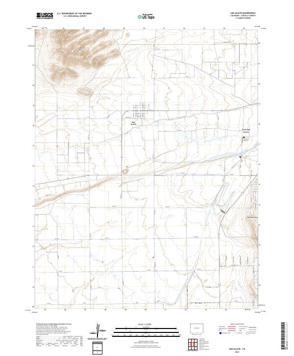 US Topo 7.5-minute map for San Acacio CO