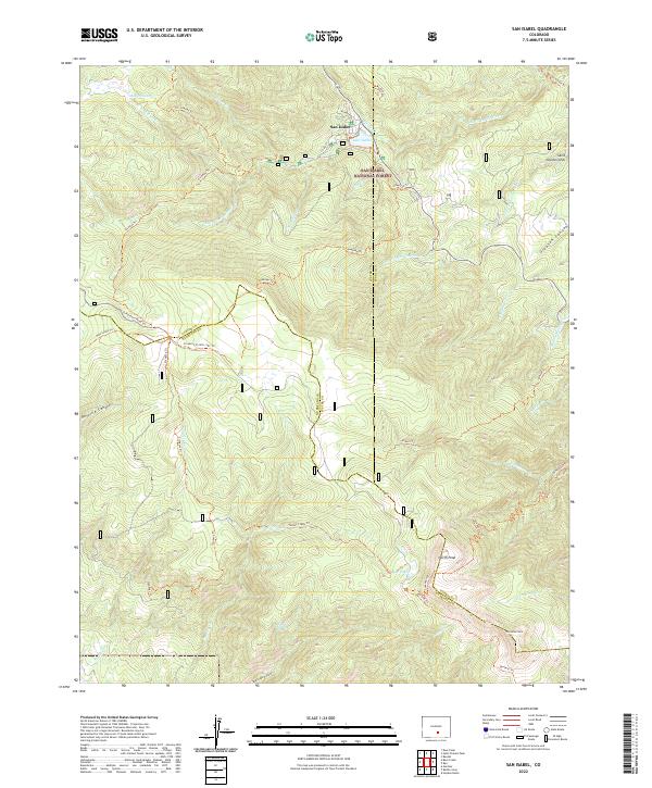 US Topo 7.5-minute map for San Isabel CO