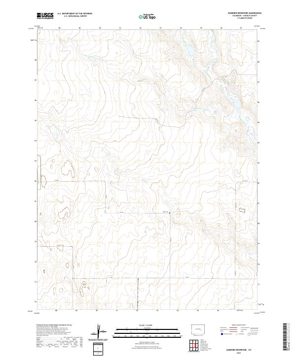 US Topo 7.5-minute map for Sanborn Reservoir CO