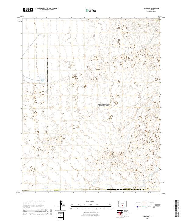 US Topo 7.5-minute map for Sand Camp CO