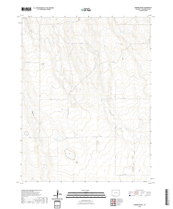 US Topo 7.5-minute map for Sanders Ranch CO