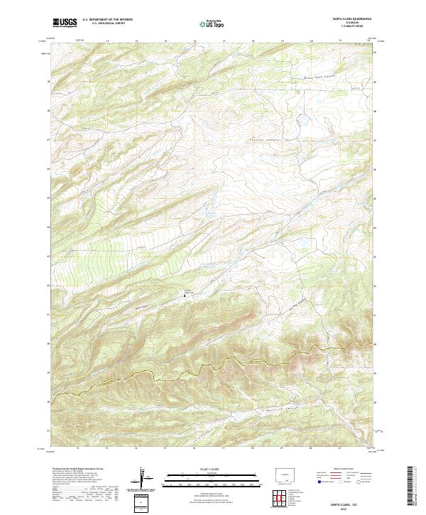 US Topo 7.5-minute map for Santa Clara CO