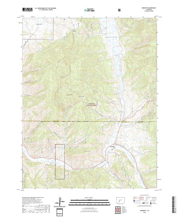 US Topo 7.5-minute map for Sargents CO