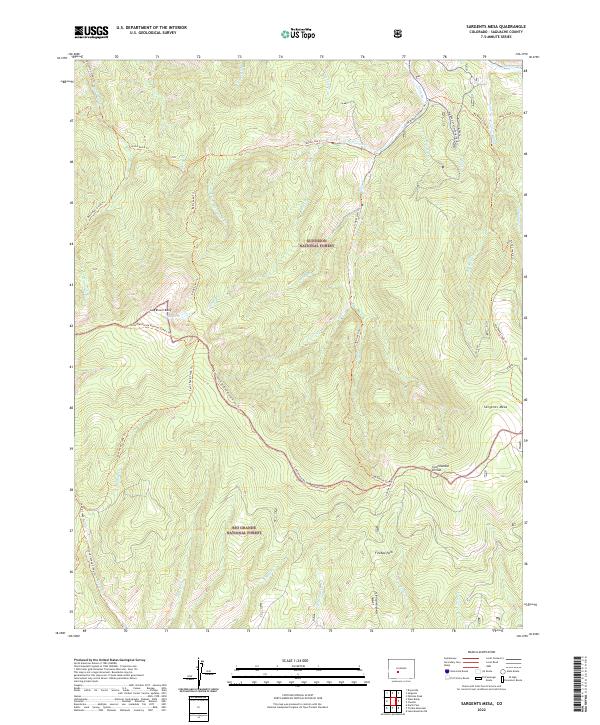 US Topo 7.5-minute map for Sargents Mesa CO
