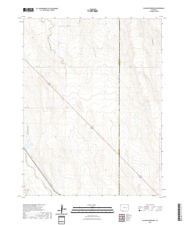 US Topo 7.5-minute map for Schafer Reservoir CO