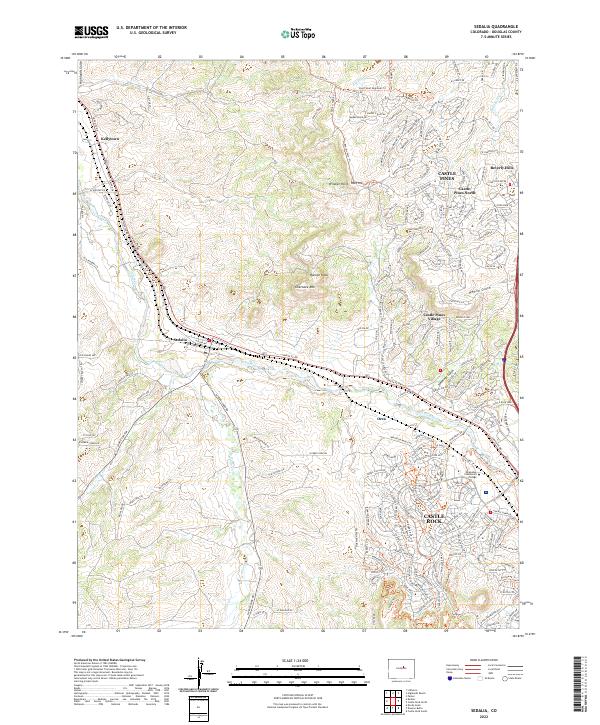 US Topo 7.5-minute map for Sedalia CO