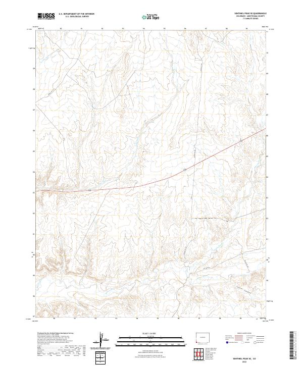 US Topo 7.5-minute map for Sentinel Peak SE CO