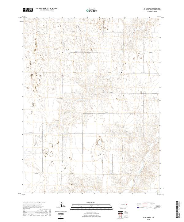 US Topo 7.5-minute map for Settlement CO