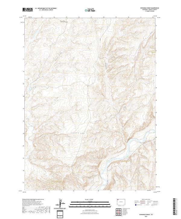 US Topo 7.5-minute map for Sevenmile Draw CO