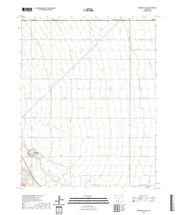 US Topo 7.5-minute map for Sevenmile Plaza CO
