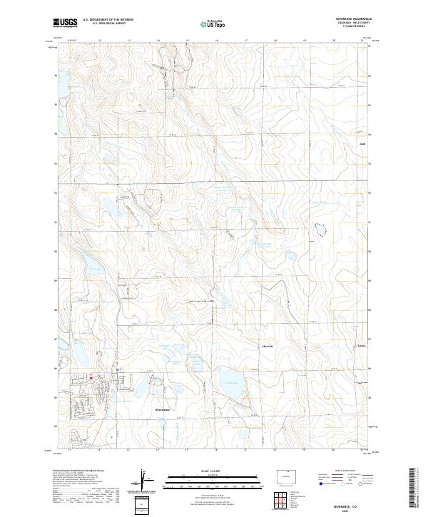 US Topo 7.5-minute map for Severance CO