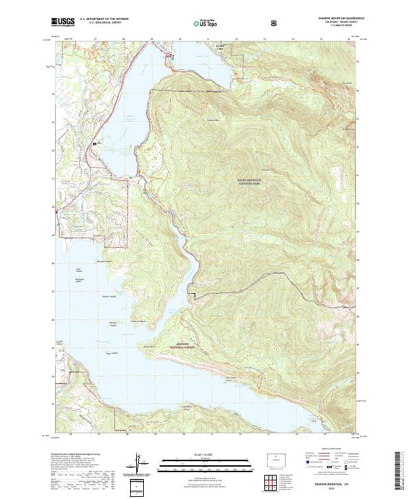 US Topo 7.5-minute map for Shadow Mountain CO