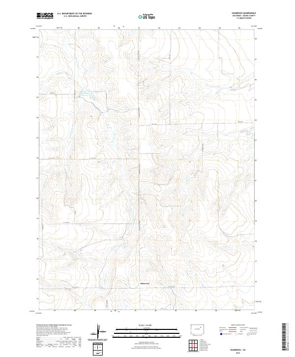US Topo 7.5-minute map for Shamrock CO