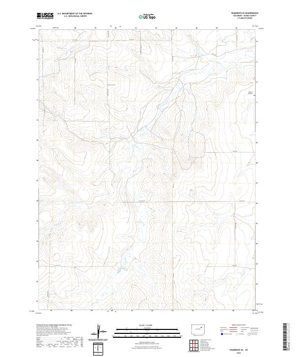US Topo 7.5-minute map for Shamrock SE CO