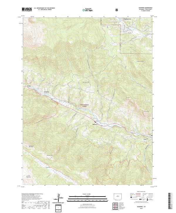 US Topo 7.5-minute map for Shawnee CO