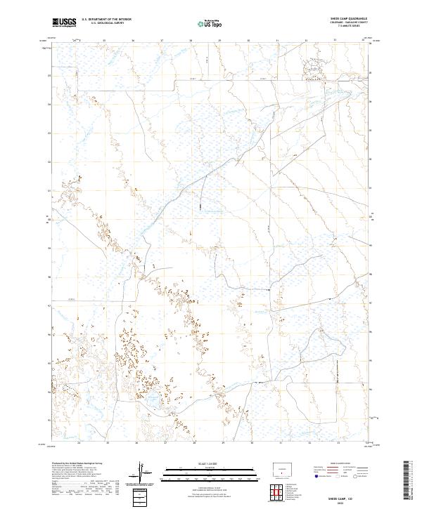 US Topo 7.5-minute map for Sheds Camp CO